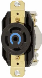 Flush Receptacle 30A 4-Pole 5-Wire Twist-Lock 120/208V AC, Nylon