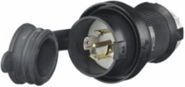 Locking Plug, 30A 3-Phase Wye 347/600V AC, 4-Pole 5-Wire, Watertight