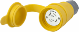 Watertight Twist-Lock Connector, 30A, 600V, 3-Pole, Yellow