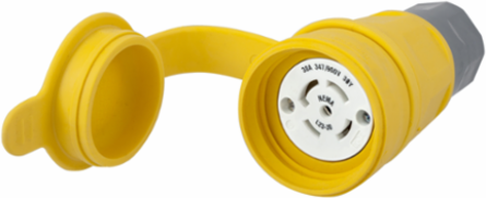 Watertight Twist-Lock Connector 30A, 4-Pole, 3-Phase 347/600V, Thermoplastic