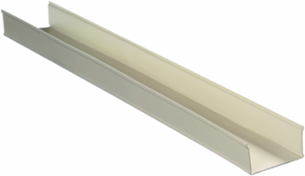 Metal Raceway Base, 10 ft Length, Steel, Ivory Color