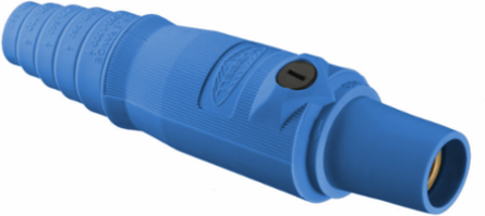 Heavy Duty Female Plug, 300A 600V AC/DC, Industrial Grade, Blue