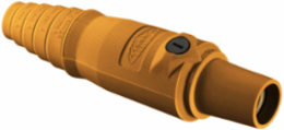 Industrial Grade 300A 600V AC/DC Female Plug with Double Set Screws, Orange