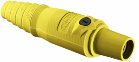Industrial Grade Female Plug, 300A, 600V AC/DC, Yellow, 7.750 Inch Width