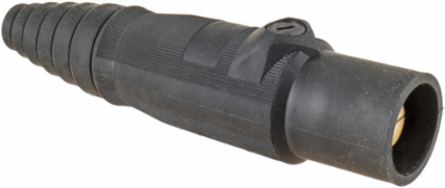 Heavy Duty Male Plug, 300A, 600V AC/DC, Black, Single Conductor