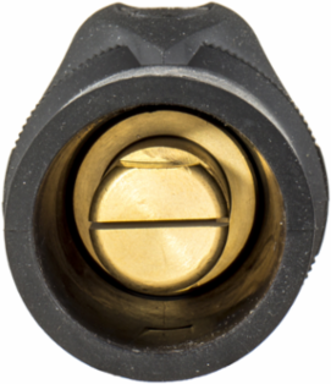 Heavy Duty Male Plug, 300A, 600V AC/DC, Black, Single Conductor