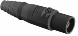 Heavy Duty Male Plug, 300A, 600V AC/DC, Black, Single Conductor