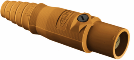 Heavy Duty Male Plug 300A 600V AC/DC, 5.420 Inch Width, Orange