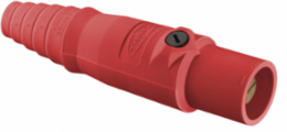Heavy Duty Male Plug, 300A 600V AC/DC, Industrial Grade, Red