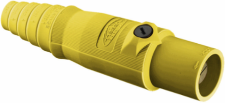 Heavy Duty Male Plug, 300A, 600V AC/DC, Yellow, Insulgrip Housing