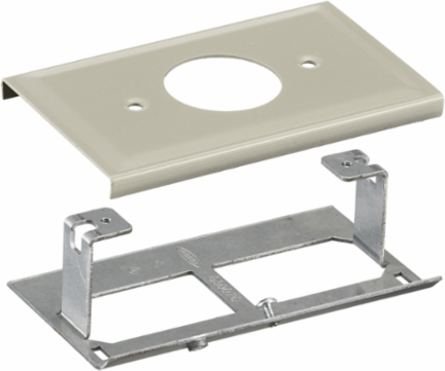 Metal Raceway Plate 1.40 Inch Opening, Ivory, 2.90 Inch Width