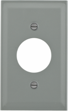 Metal Raceway Plate 1.60 Inch Opening, Gray, Cover Plates
