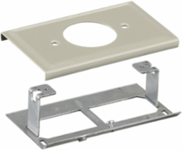 Metal Raceway Plate 1.60 Inch Opening, Ivory, Width 3 Inch