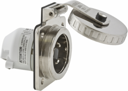 Marine Grade 30A 125V Twist-Lock Hull Inlet, 2-Pole 3-Wire Grounding, Stainless Steel