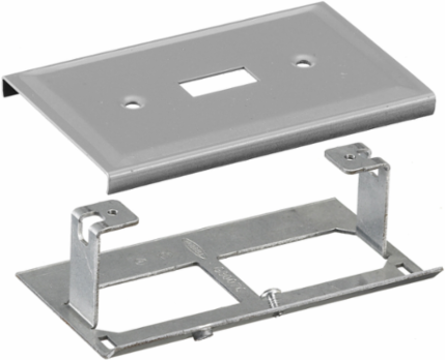 Metal Raceway Cover Plates 2.9 Inch Gray
