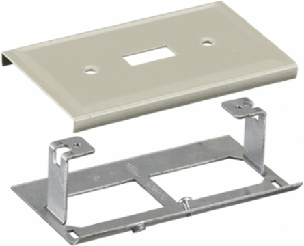 Toggle Opening Metal Raceway Plate 3 Inch, Ivory Color