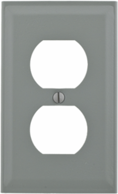 Metal Raceway Duplex Opening Gray 2.9 Inch Width