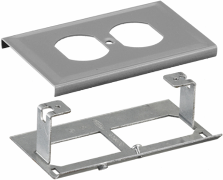 Metal Raceway Duplex Opening Gray 2.9 Inch Width