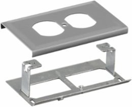 Metal Raceway Duplex Opening Gray 2.9 Inch Width