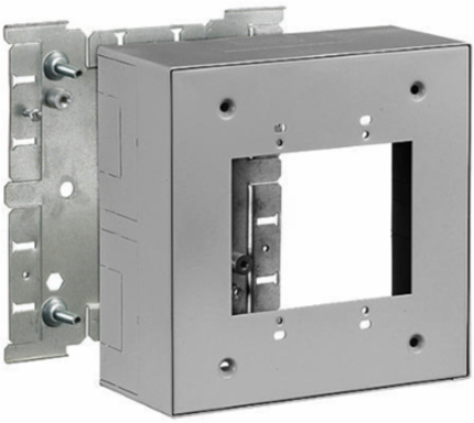 Metal Raceway Device Box, 2-Gang, Extra Deep, Gray, 6.600 Inch Width
