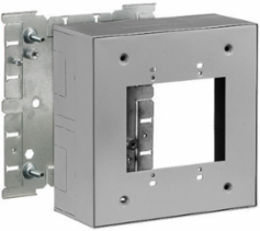 Metal Raceway Device Box, 2-Gang, Extra Deep, Gray, 6.600 Inch Width