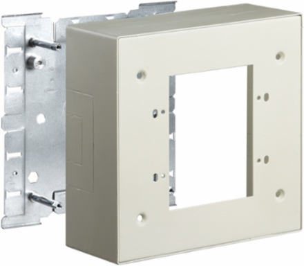 Metal Raceway Double Device Box, Extra Deep, 2-Gang, Ivory, 6.600 Inch