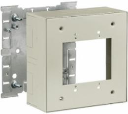 Metal Raceway Double Device Box, Extra Deep, 2-Gang, Ivory, 6.600 Inch