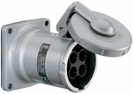 Insulgrip Watertight Female Receptacle 100A 600V AC, 2-Pole 3-Wire