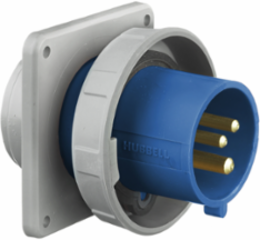IEC Pin and Sleeve Male Flanged Inlet 20A 250V AC Watertight