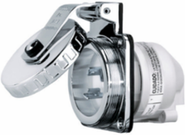 Twist-Lock® Marine Grade Round Hull Inlet 32A 230V AC 2-Pole 3-Wire Grounding