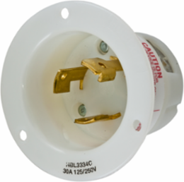 Locking Device 30A 125/250V Flanged Inlet 3-Pole 3-Wire