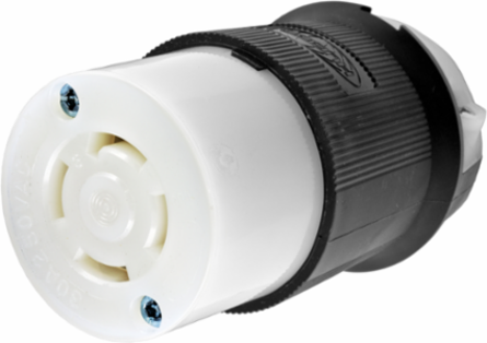 Twist-Lock Industrial Female Connector 30A, 3-Pole, 250V AC
