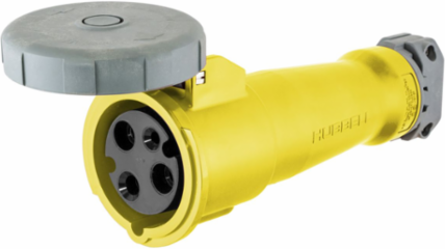 60A Watertight IEC Pin & Sleeve Female Connector Body, 125VAC