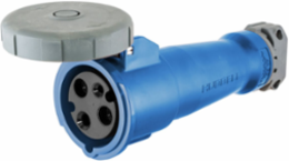 Heavy Duty Watertight Female Connector Body, 60A 250V AC, 2-Pole 3-Wire