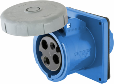Heavy Duty IEC Pin and Sleeve Receptacle, 60A 250V AC, Watertight