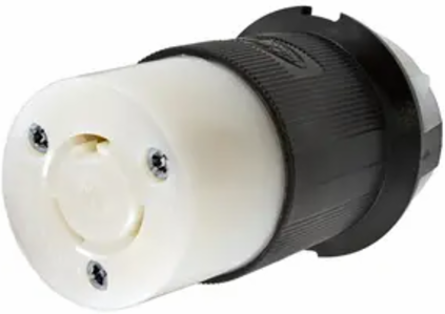 Twist-Lock Female Connector Body, 20A 347V AC, 2-Pole, 3-Wire Grounding