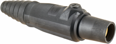 Heavy Duty Female Plug, 400A 600V AC/DC, Industrial Grade, Black