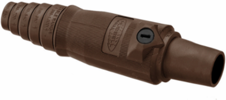 Heavy Duty Female Plug 400A 600V AC/DC, 7.75 Inch Width, Brown