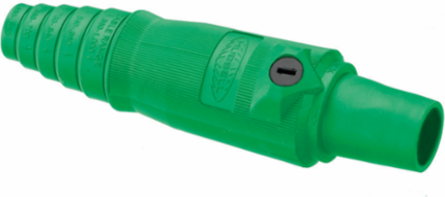 Heavy Duty 400A Female Plug, 600V AC/DC, Green, Single Conductor
