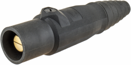 Heavy Duty Male Plug 400A 600V AC/DC, Single Conductor, Black