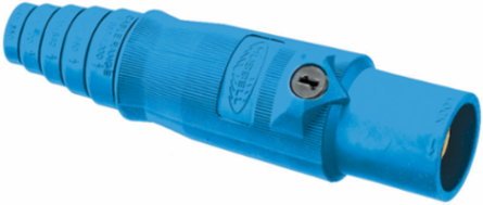 Heavy Duty Male Plug, 400A 600V AC/DC, 7.660 Inch Width, Blue