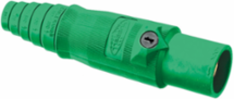 Industrial Grade Male Plug, 400A 600V AC/DC, Green, 2.5 Inch Width