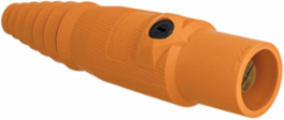 Industrial Grade 400A Male Plug, Orange, 600V AC/DC
