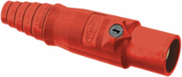 Industrial Grade Male Plug, 400A 600V AC/DC, 7.500 Inch, Red
