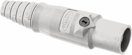 Heavy Duty Male Plug, 400A 600V AC/DC, White, Industrial Grade