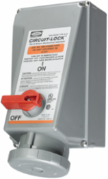 Heavy Duty IEC Pin & Sleeve Device, 100A 125/250V, 3-Pole, Orange