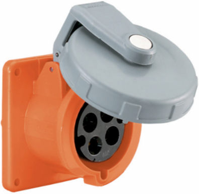 Watertight 100A IEC Female Receptacle, 125/250V, 3-Pole, 4-Wire