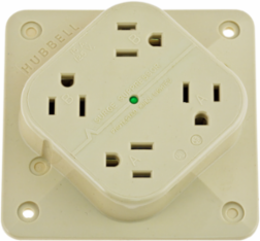 4-PLEX Surge Suppression Receptacle, 15A 125V, 2-Pole, 3-Wire