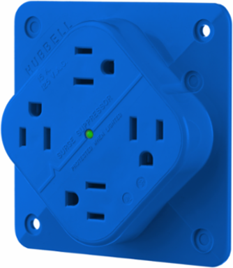 4-PLEX Surge Suppression Receptacle 15A 125V, 3-Wire, 4.30 Inch x 0.92 Inch