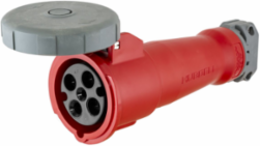 Heavy Duty IEC Female Connector Body, 20A 480V AC, 3-Pole 4-Wire, Watertight